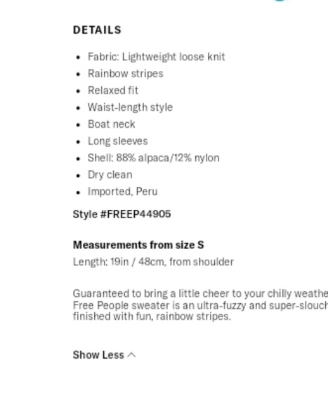 FREE PEOPLE | See The Rainbow Sweater NEW - Picture 11 of 11